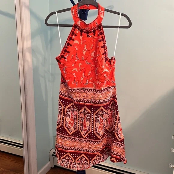 casual mini red dresses for women Red Poplin Mini Dress L Red by Lane 201